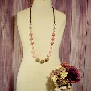 New York and Company long beaded necklace.